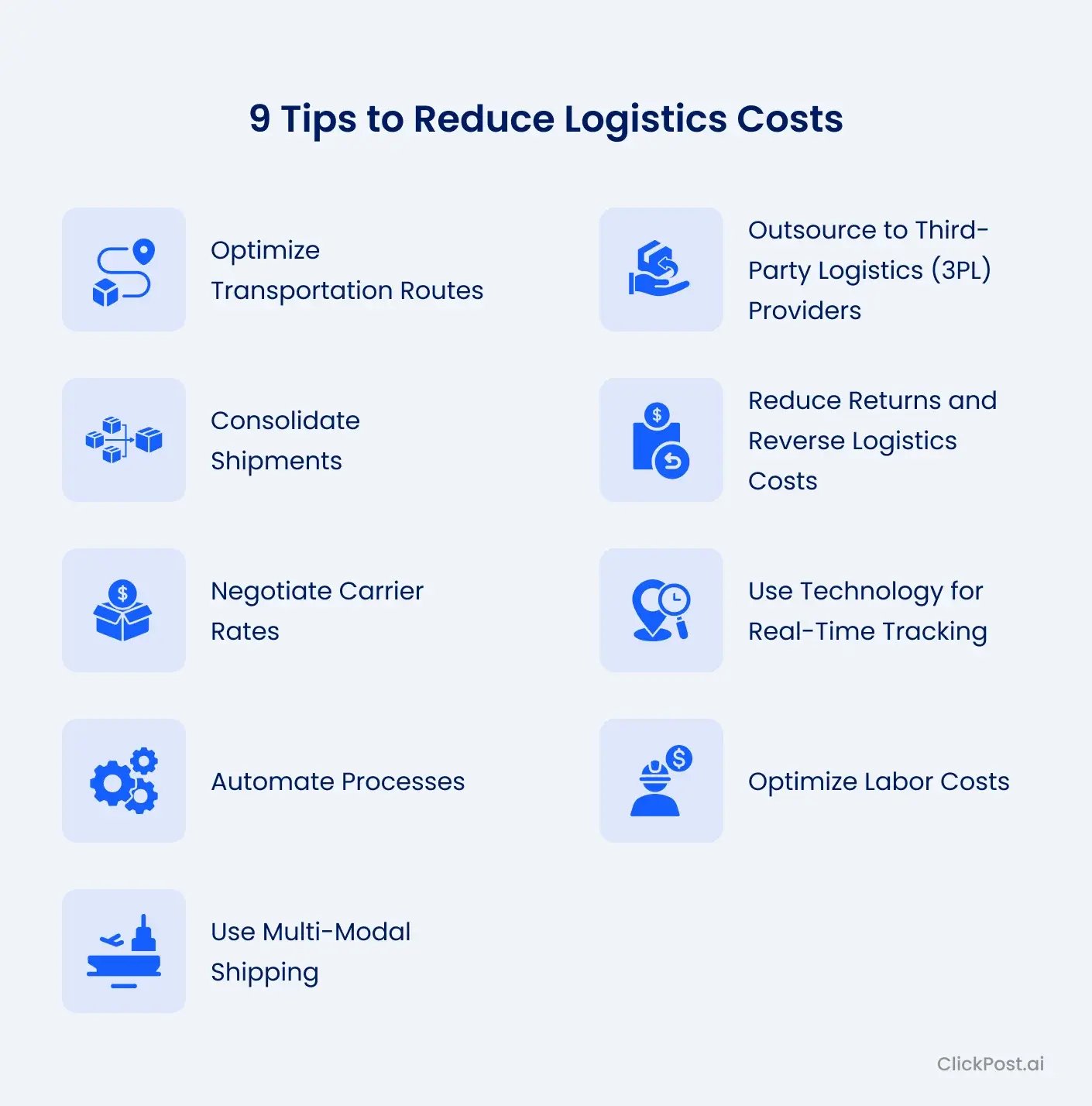 9 Tips to Reduce Logistics Costs