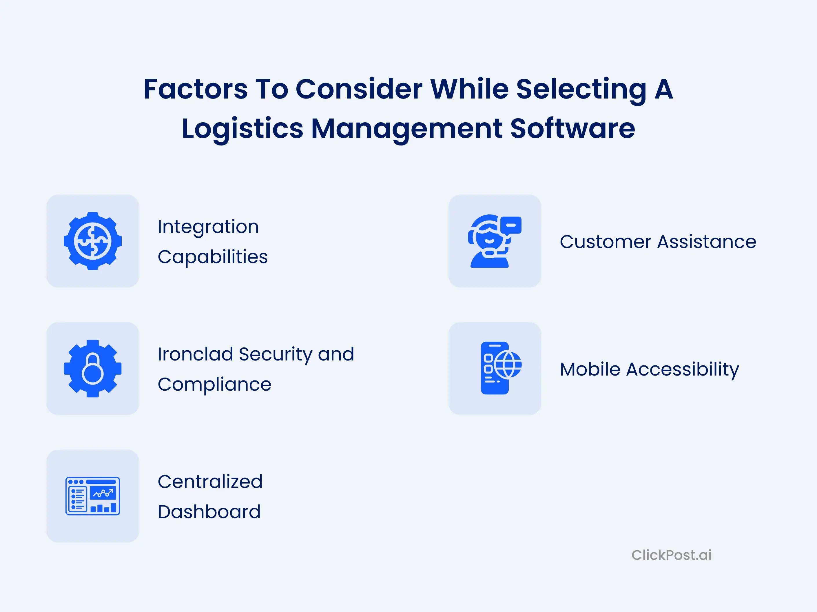 Factors to consider while selecting a logistics management software