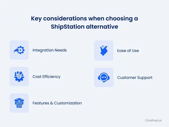 Key considerations when choosing a ShipStation alternative