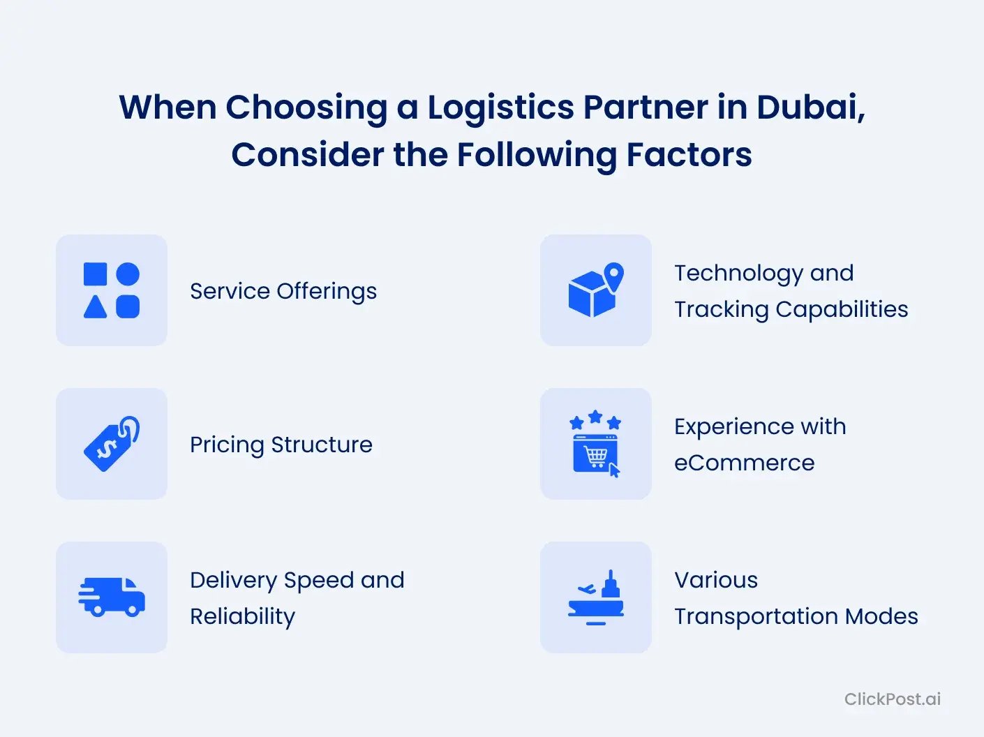 When Choosing a Logistics Partner in Dubai, Consider the Following Factors