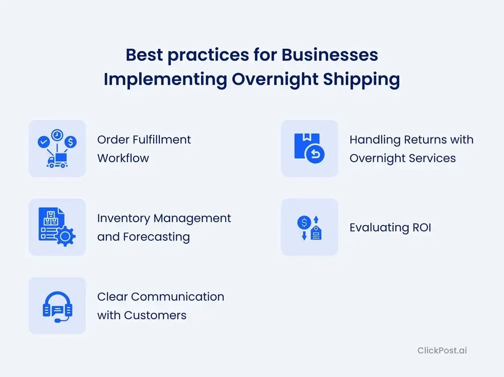 Best practices for businesses implementing overnight shipping