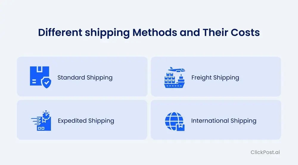 Different shipping methods