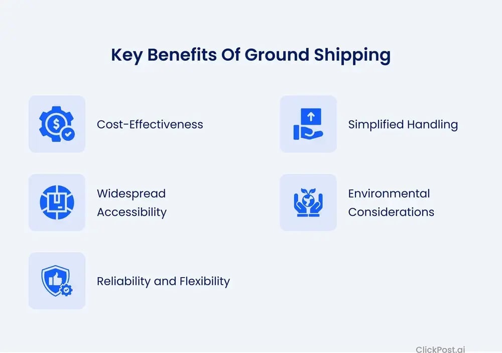 Key benefits of ground shipping