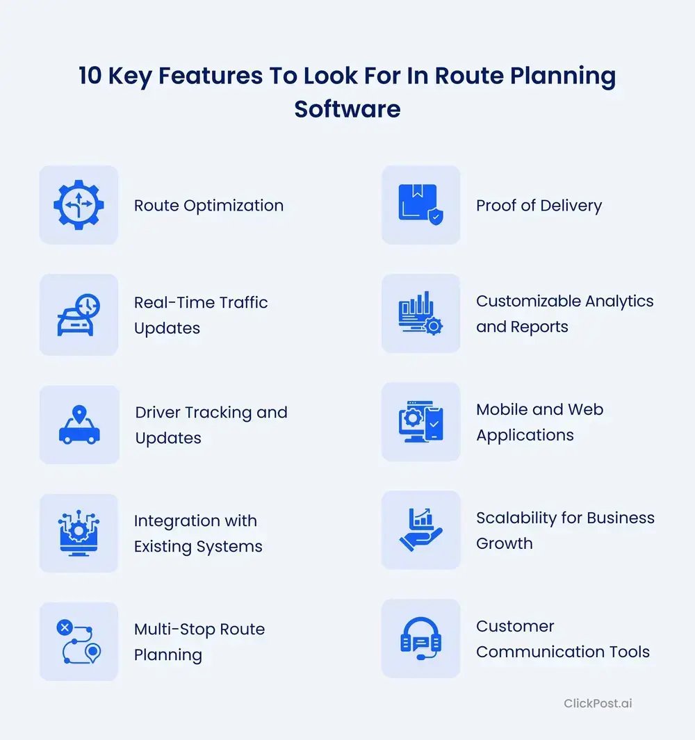 Key features to look for in Route Planning Software