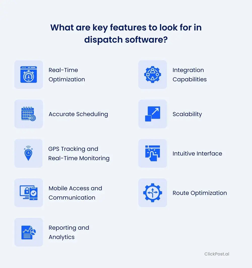 key features to look for in dispatch software